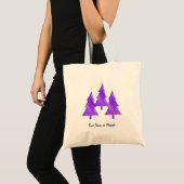 Custom Minimal Cool Aesthetic Purple Trees トートバッグ (正面(商品))