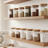 Custom Minimal Kitchen Storage Labels シール