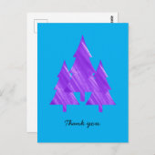 Custom Minimal Mordern Geometric Purple Trees  ポストカード (正面/裏面)