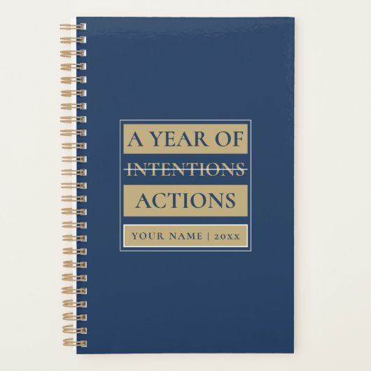 Custom Minimal Planner with Name, Year & Title プランナー手帳 (正面)