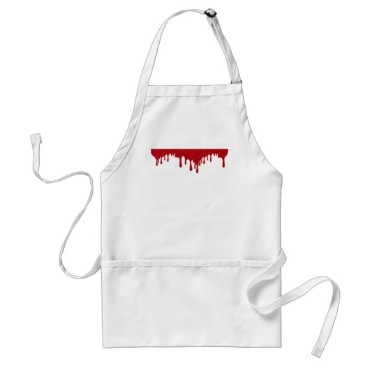 Custom Minimal Tomato Red Drip Apron スタンダードエプロン (正面)