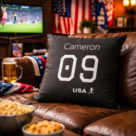Custom Minimalist American Athlete Monochromatic  クッション