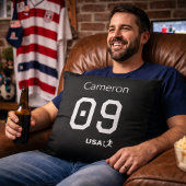 Custom Minimalist American Athlete Monochromatic  クッション