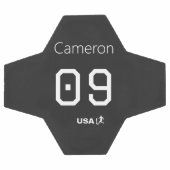 Custom Minimalist American Athlete Monochromatic  サッカーボール (フラット)