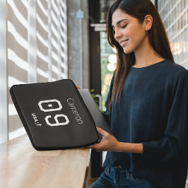 Custom Minimalist American Athlete Monochromatic  ラップトップスリーブ