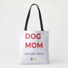 Custom Minimalist Dog Mom Tote – Personalized Pet  トートバッグ