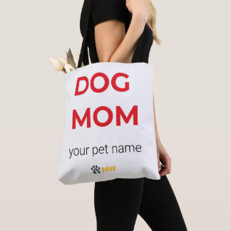 Custom Minimalist Dog Mom Tote – Personalized Pet  トートバッグ