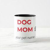 Custom Minimalist Dog Mom Two-Tone Mug – Personali マグカップ (中央)