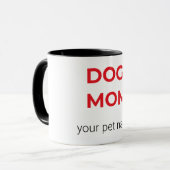 Custom Minimalist Dog Mom Two-Tone Mug – Personali マグカップ (正面左)