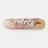 CUSTOM Minimalist Japanese Hagoita Pattern Print スケートボード (横)