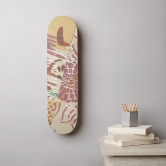 CUSTOM Minimalist Japanese Hagoita Pattern Print スケートボード