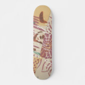 CUSTOM Minimalist Japanese Hagoita Pattern Print スケートボード (正面)