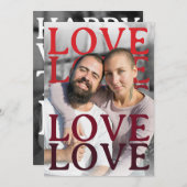 Custom Minimalist Modern Valentines Card, Love  シーズンカード (正面/裏面)