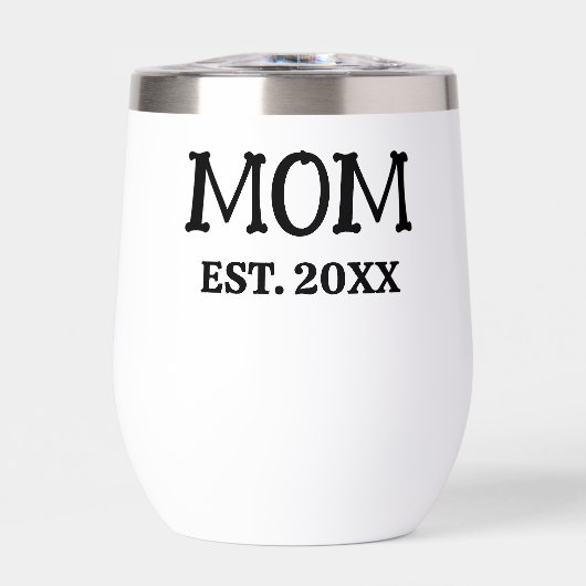Custom Minimalist Mom Established New Mom Gift (正面)