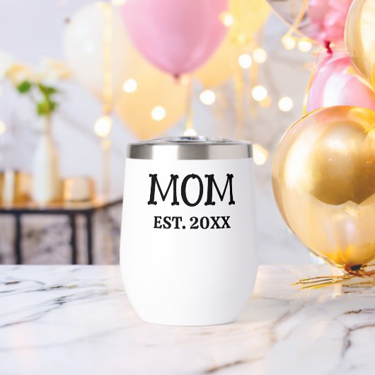 Custom Minimalist Mom Established New Mom Gift (バチェラーパーティー (回転後))