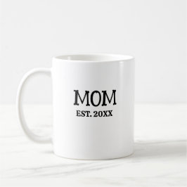 Custom Minimalist Mom Established New Mom Gift コーヒーマグカップ