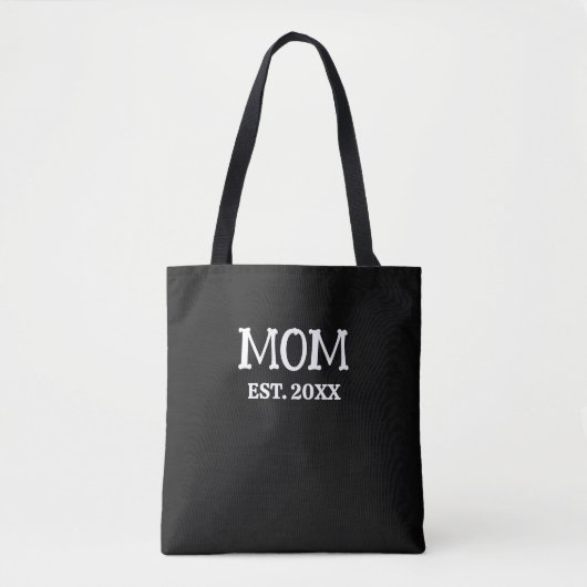 Custom Minimalist Mom Established New Mom Gift トートバッグ (正面)