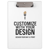 Custom Minimalist Personalized Company Branded  クリップボード (正面)