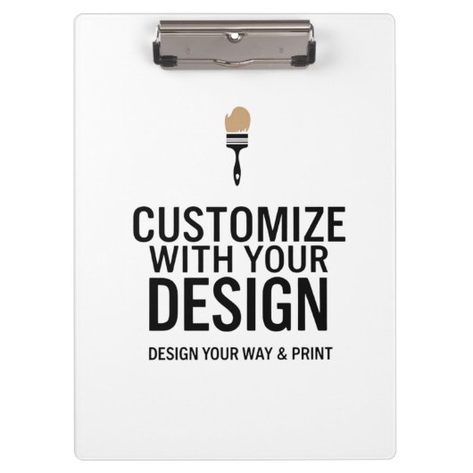 Custom Minimalist Personalized Company Branded  クリップボード (正面)