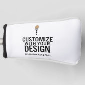 Custom Minimalist Personalized Company Branded ゴルフヘッドカバー (正面)