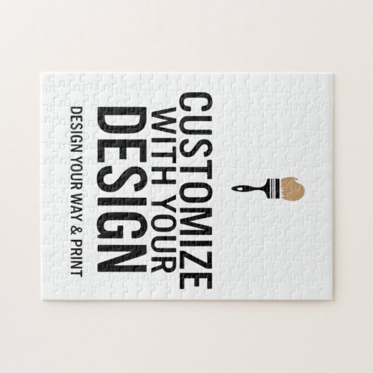 Custom Minimalist Personalized Company Branded  ジグソーパズル (横)