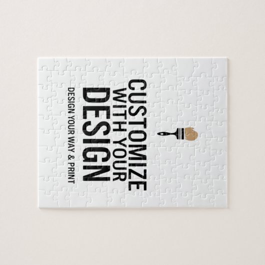 Custom Minimalist Personalized Company Branded  ジグソーパズル (横)