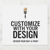 Custom Minimalist Personalized Company Branded  スパークリングワインラベル (シングルラベル)