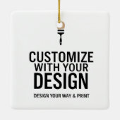 Custom Minimalist Personalized Company Branded  セラミックオーナメント (裏面)