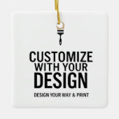 Custom Minimalist Personalized Company Branded  セラミックオーナメント (正面)