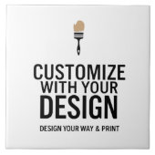 Custom Minimalist Personalized Company Branded  タイル (正面)