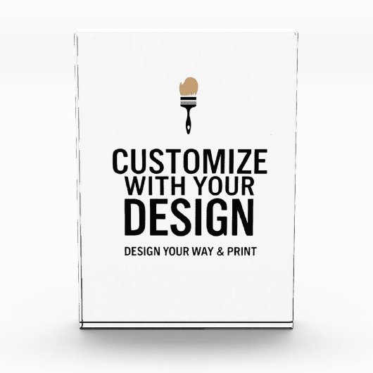 Custom Minimalist Personalized Company Branded  フォトブロック (正面)