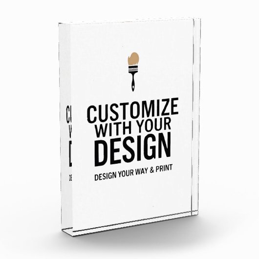 Custom Minimalist Personalized Company Branded  フォトブロック (左)