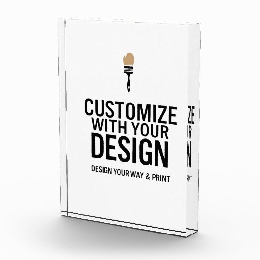 Custom Minimalist Personalized Company Branded  フォトブロック (右)