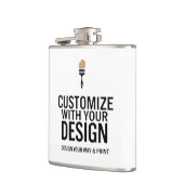 Custom Minimalist Personalized Company Branded  フラスク (左)