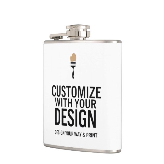 Custom Minimalist Personalized Company Branded  フラスク (左)