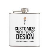 Custom Minimalist Personalized Company Branded  フラスク (正面)