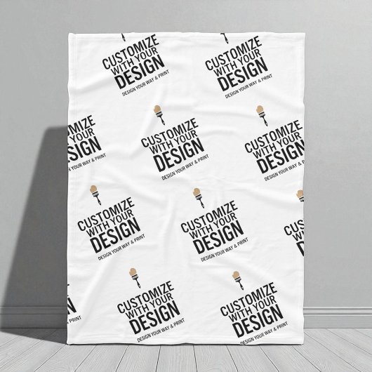 Custom Minimalist Personalized Company Branded フリースブランケット