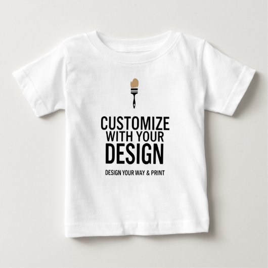 Custom Minimalist Personalized Company Branded  ベビーTシャツ (正面)