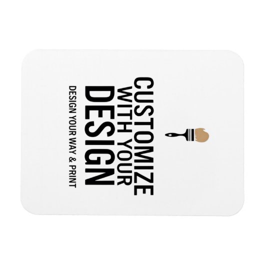 Custom Minimalist Personalized Company Branded  マグネット (横)