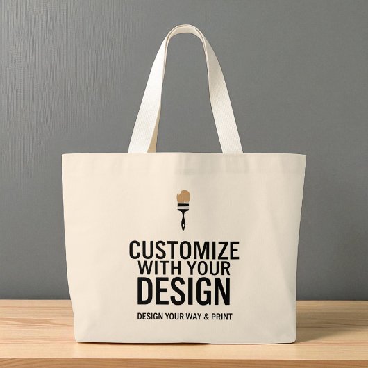 Custom Minimalist Personalized Company Branded  ラージトートバッグ