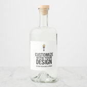 Custom Minimalist Personalized Company Branded  リキュールボトルラベル (正面)