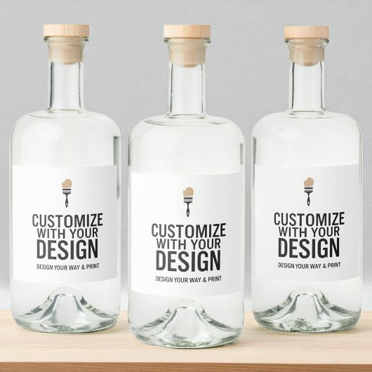 Custom Minimalist Personalized Company Branded  リキュールボトルラベル