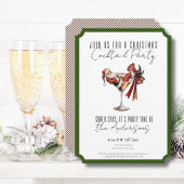Custom Minimalist Santa Cocktail Christmas Party 招待状
