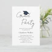 Custom Minimalist Simple Graduation Party 招待状 (スタンド正面)