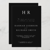 Custom Minimalist Wedding Invitation 招待状 (正面/裏面)