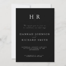 Custom Minimalist Wedding Invitation