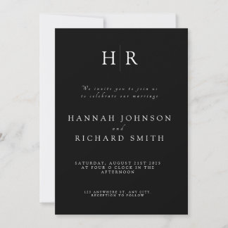Custom Minimalist Wedding Invitation 招待状