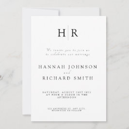 Custom Minimalist Wedding Invitation 招待状