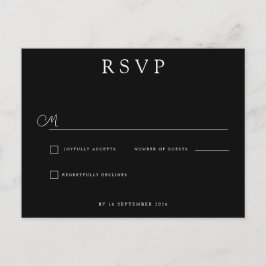 Custom Minimalist Wedding RSVP 案内ポストカード