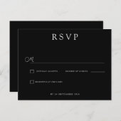 Custom Minimalist Wedding RSVP 案内ポストカード (正面/裏面)